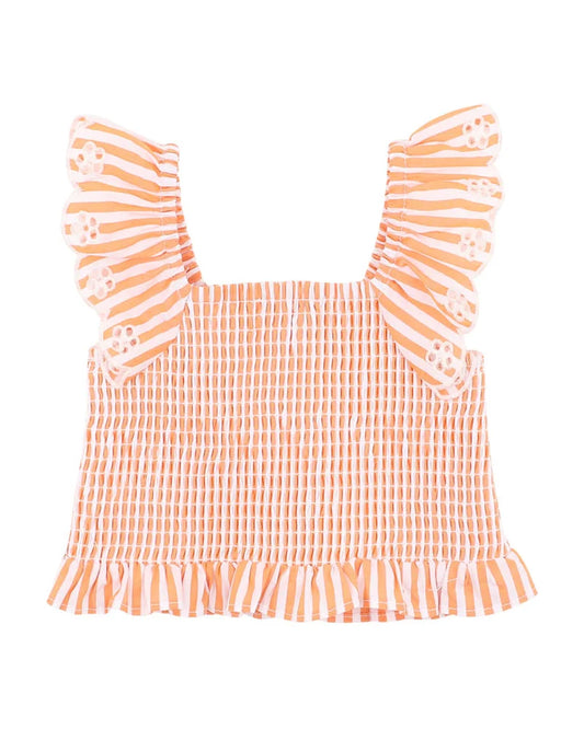 Paradiso Stripe Shirred Top 3Y-5Y