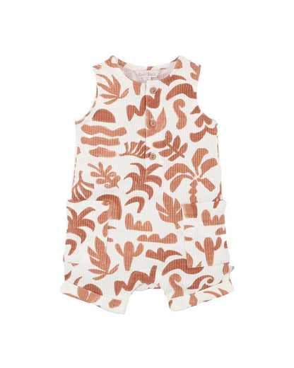 Abstract Oasis Caramel Romper