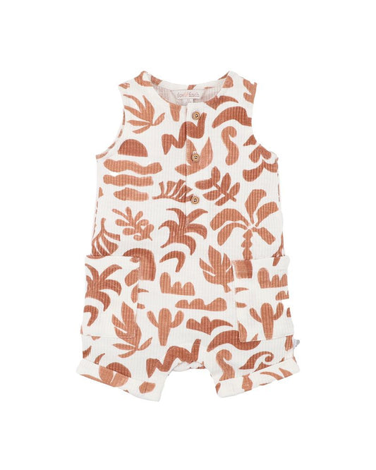 Abstract Oasis Caramel Romper