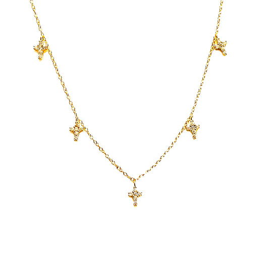 Quintet Cross Necklace