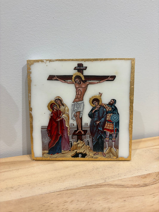Jesus on the Cross, Crucifixion - White Marble
