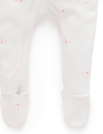 Zip Growsuit 2pk - Pink Bears