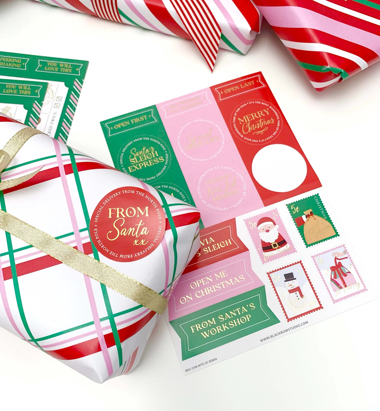 Christmas Gift Sticker Sheets