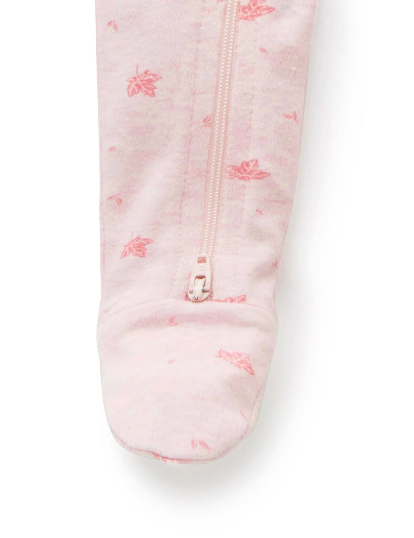 Pink Leaf Premmie Zip Growsuit