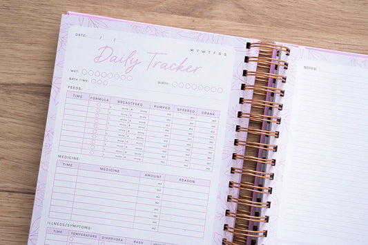 Your Little One’s Daily Tracker - Lilac & Rose Gold