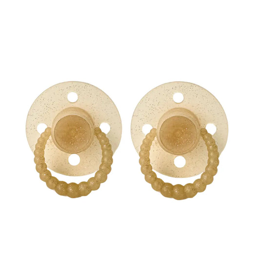 CMC Gold Dummies 2pk - Glitter & Pearls