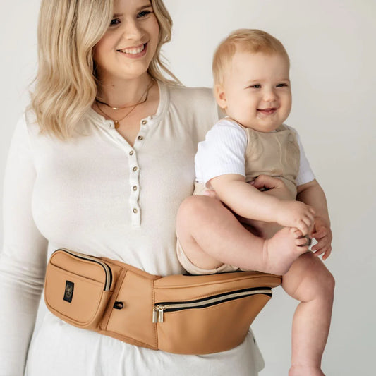 HipSurfer Baby Seat Vegan Leather - Tan