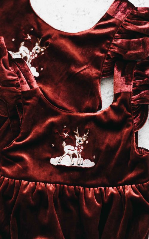 Red Velvet Prancer Christmas Playsuit/Dress