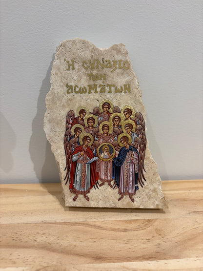 Synaxis of the Archangels - Travertine Stone