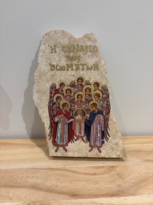 Synaxis of the Archangels - Travertine Stone