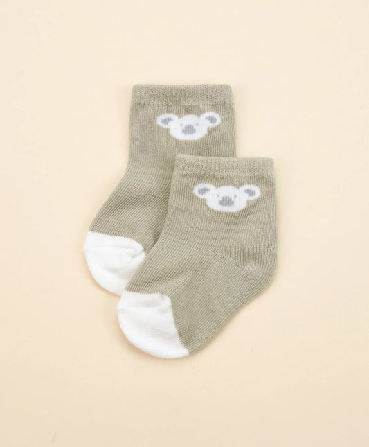 Organic Cotton Baby Socks - Koala