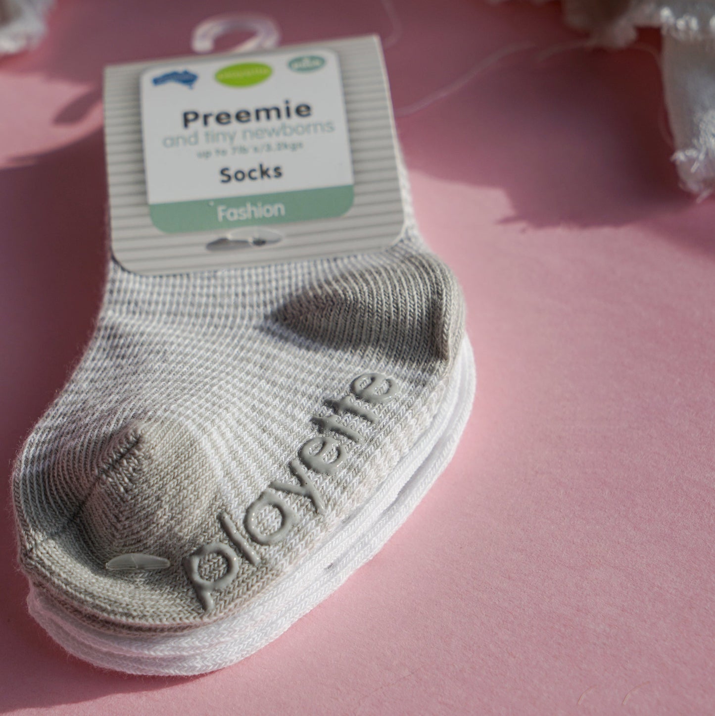 Preemie Socks 2pk - Grey