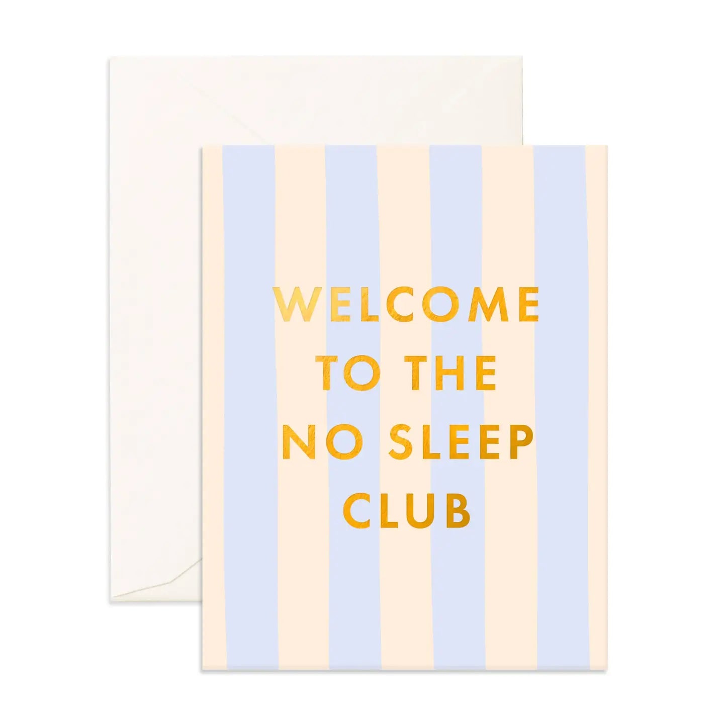 No Sleep Club Card - Powder Stripe