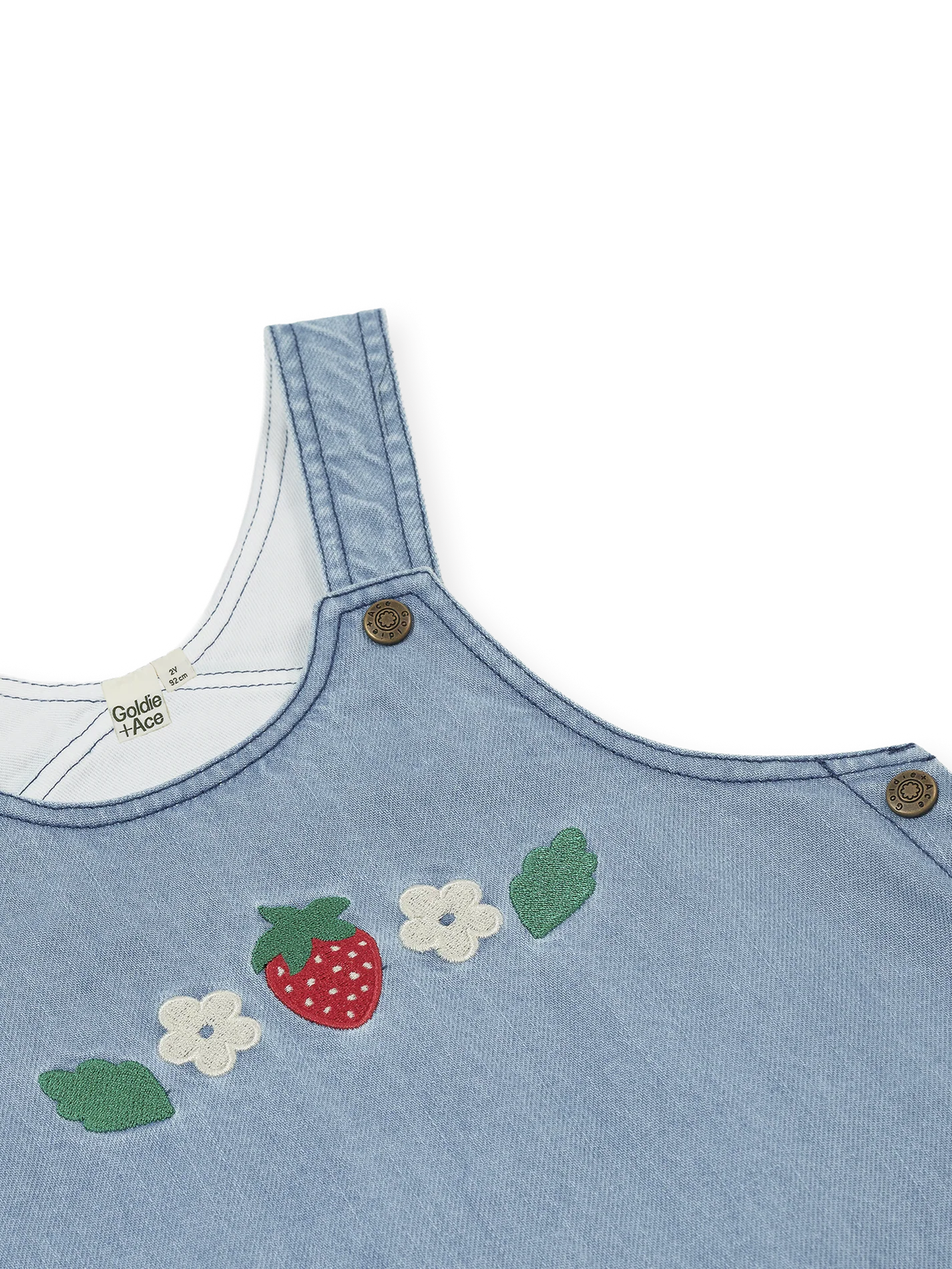 Wild Strawberry Vintage Blue Pinafore Dress