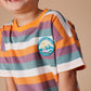 Dino Valley Nostalgia Stripe T-Shirt Golden Multi