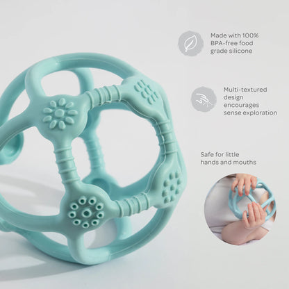 Silicone Teething Ball - Pastel Blue