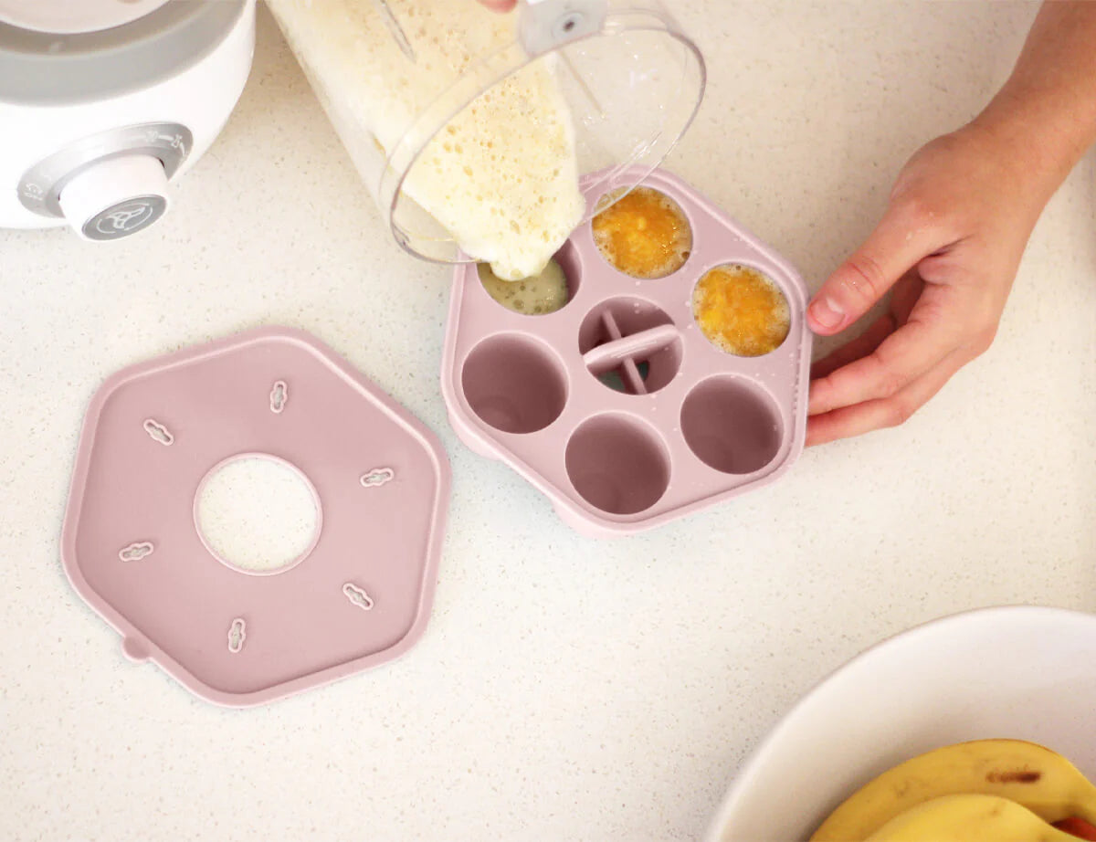 Baby Food & Icy Pole Freezer Tray - Dusty Rose