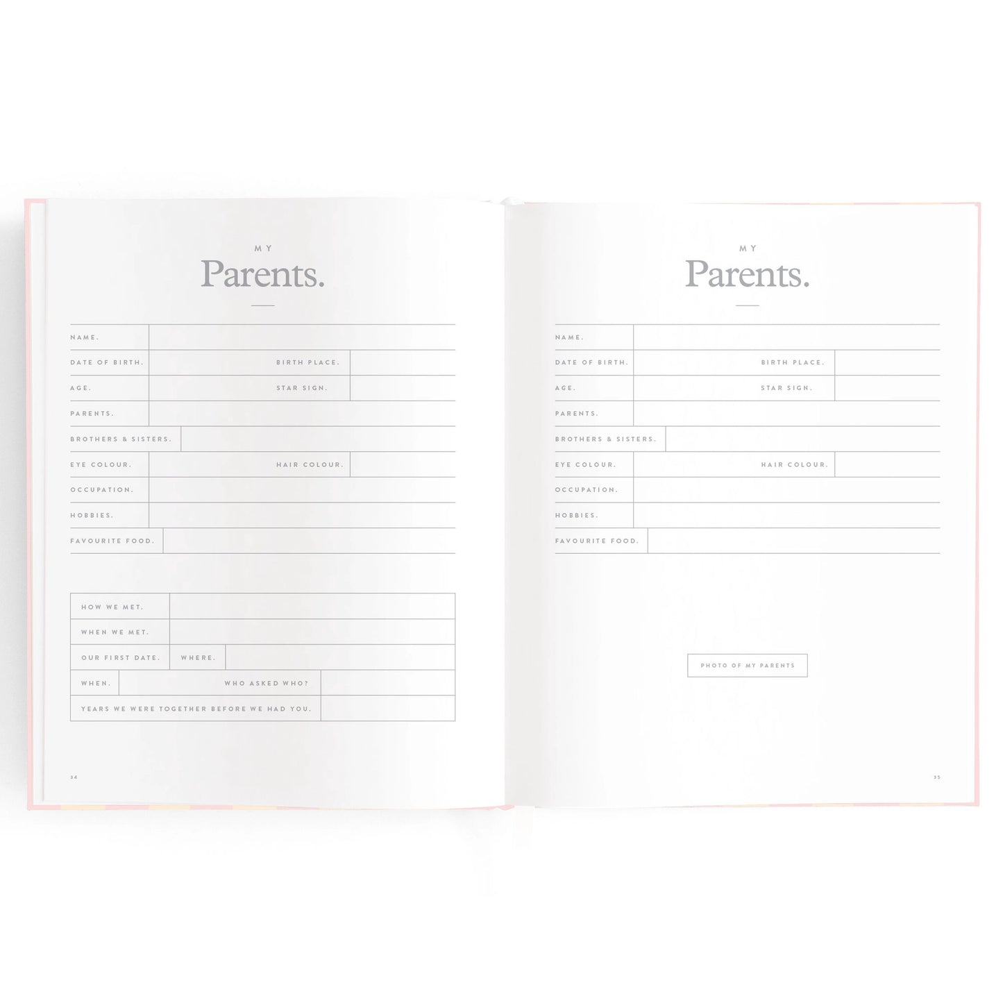 Baby Journal - Petal Stripe