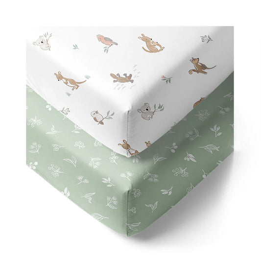 Fitted Cot Sheets 2pk - Australiana
