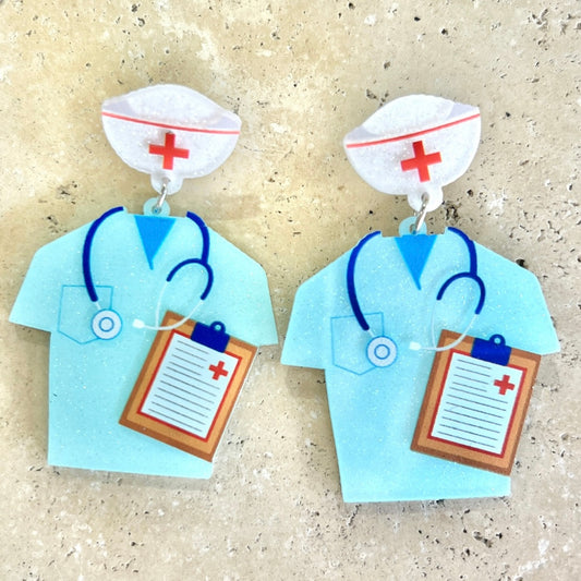 Acrylic Nurse Earrings