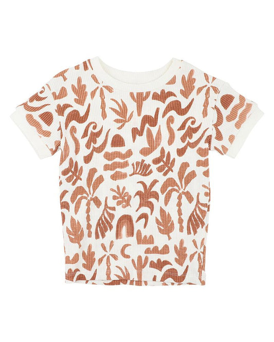 Abstract Oasis Caramel Print Tee