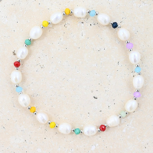 Rainbow Pearl Bracelet