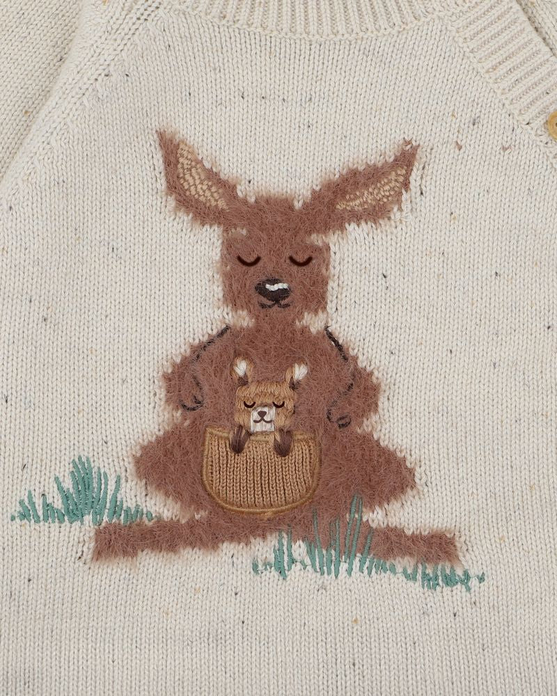Charlie Kangaroo Organic Knitted Cardigan