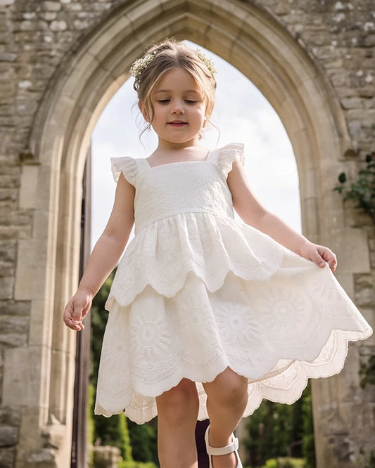 Tiered Broidery Dress 3Y-5Y