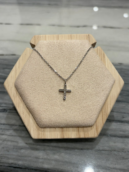 Sacred Beauty - Baguette CZ Cross Necklace