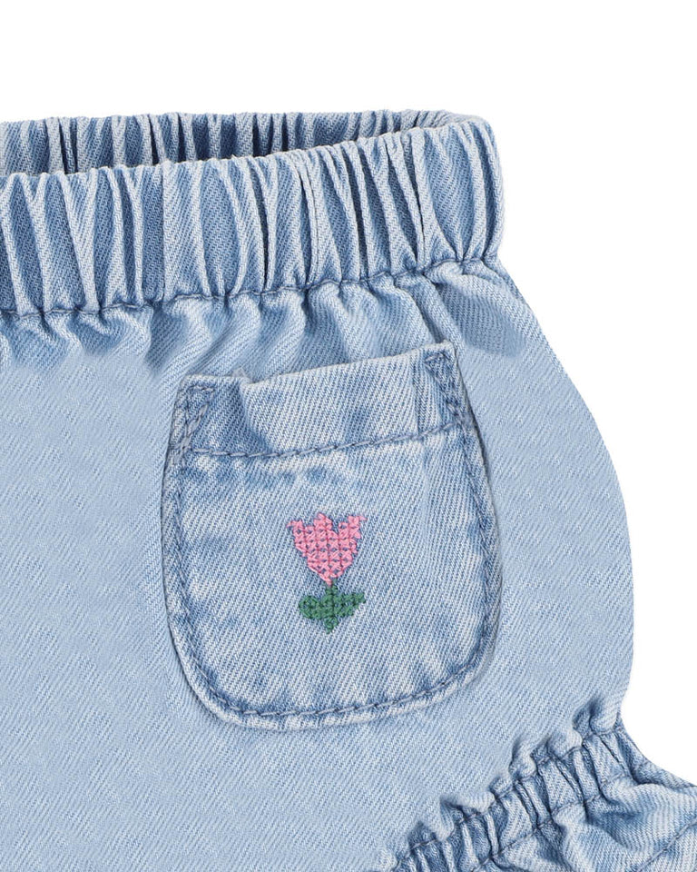 Sundae Denim Embroidered Bloomers 000-2Y