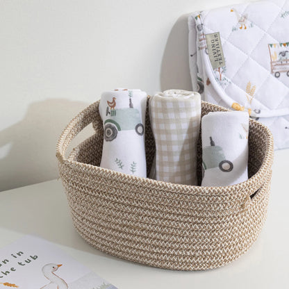 Cotton Rope Nursery 3pc Storage Set