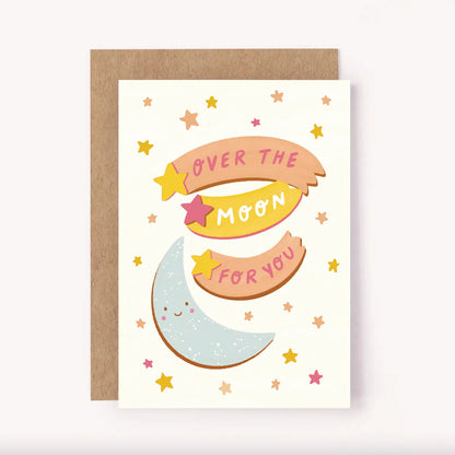 Over the Moon for You Card