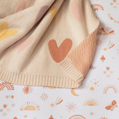 Jacquard Blanket - Bohemian Bliss/Hearts