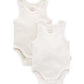 Rib Singlet Bodysuit 2pk - Wheat