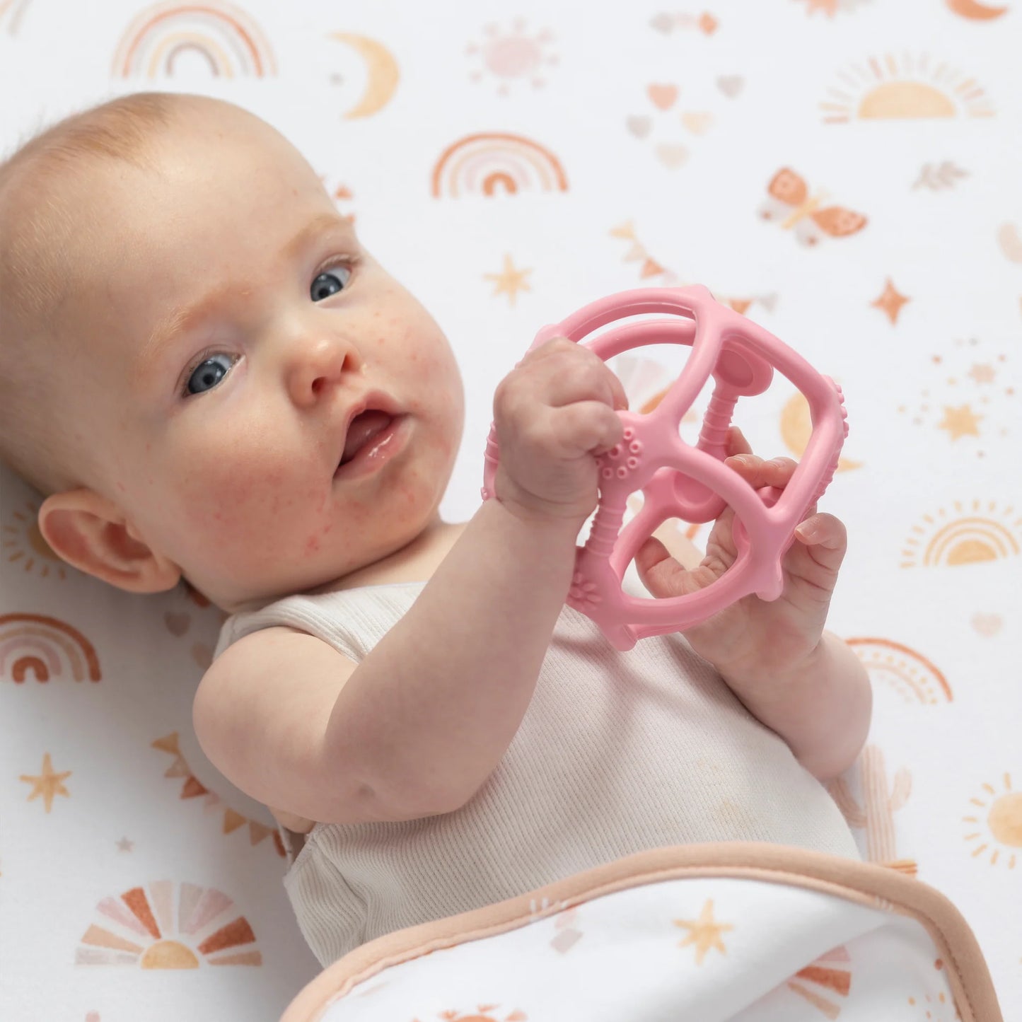 Silicone Teething Ball - Pink