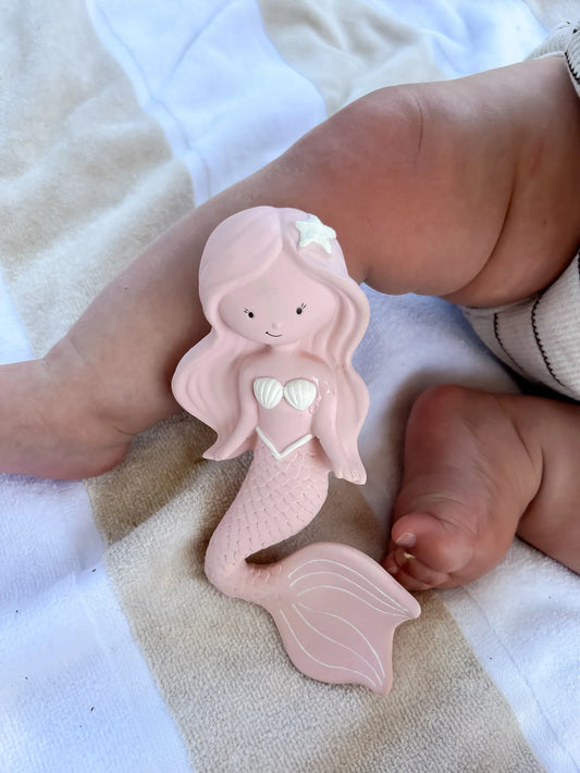 Maeve the Mermaid Rubber Teether - Berry