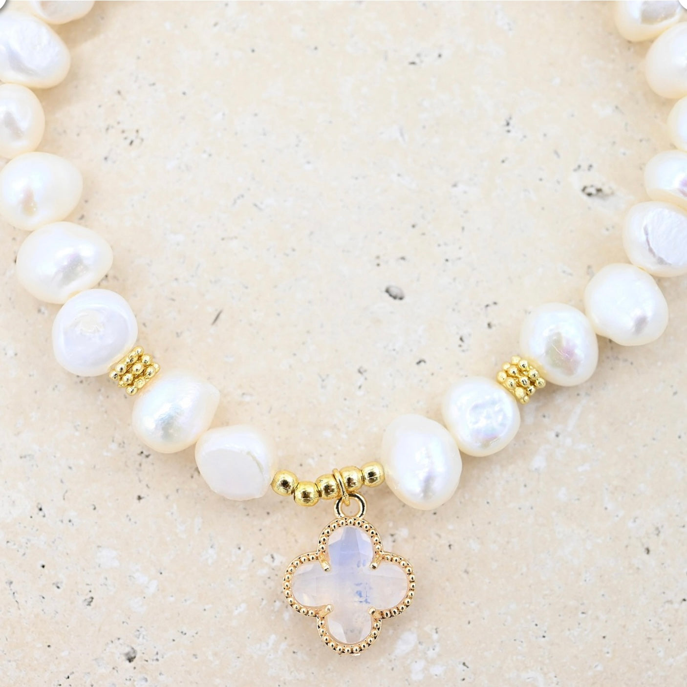 Pearl Clover Bracelet