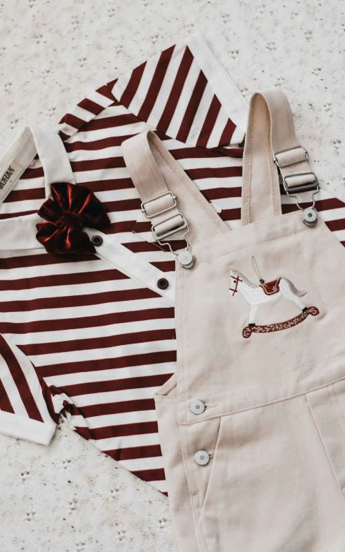 Rocking Horse Christmas Overalls