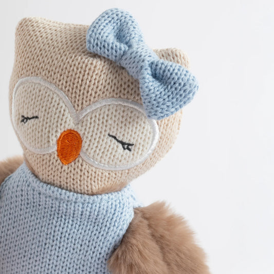 Knitted Cotton Toy - Ollie the Owl