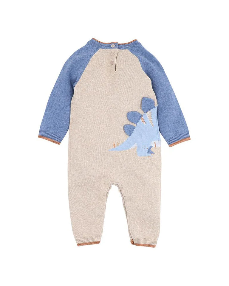 Isaac Dinosaur Knitted Romper