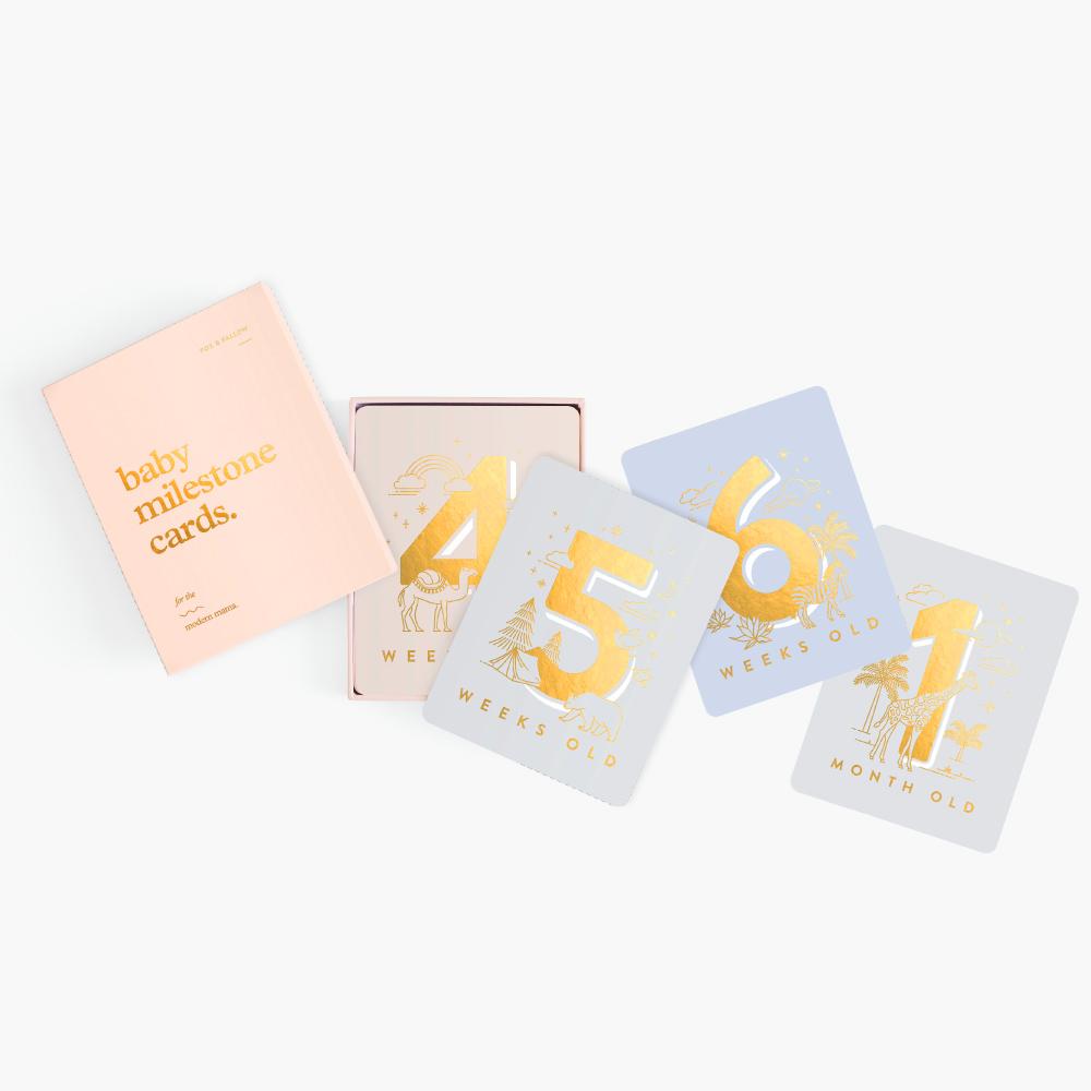 Baby Milestone Cards - Cream