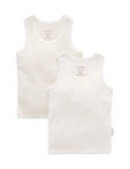 Rib Singlet 2pk - Wheat