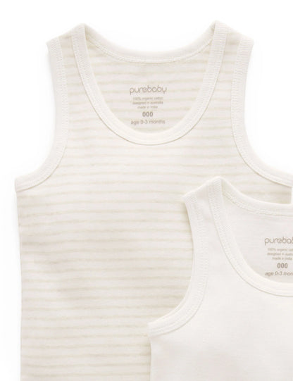 Rib Singlet 2pk - Wheat