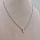 Mini Cross Necklace - Silver