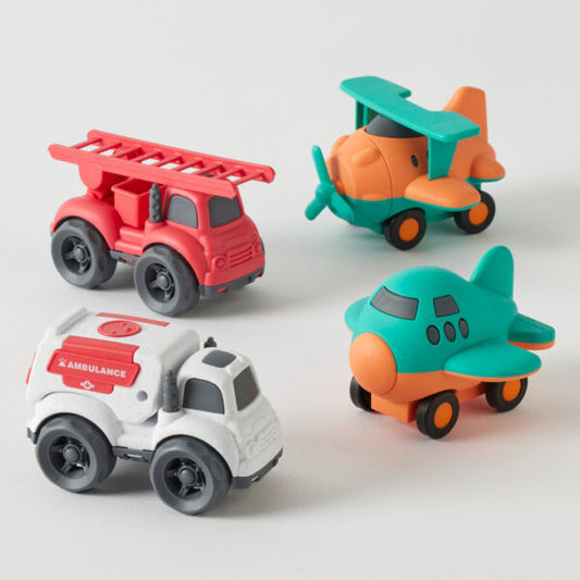 Bioplastic Trucks & Planes 4pc Set
