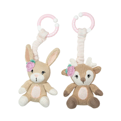 Stroller Toys 2pk - Fawn & Bunny