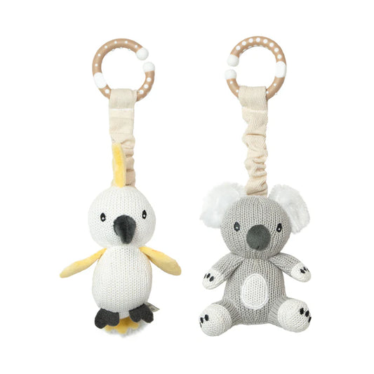 Stroller Toys 2pk - Koala & Cockatoo