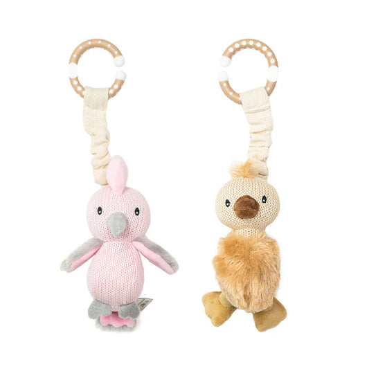 Stroller Toys 2pk - Galah & Emu