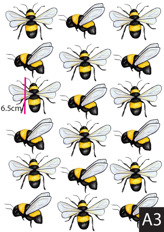 Bees A3 Wall Decal