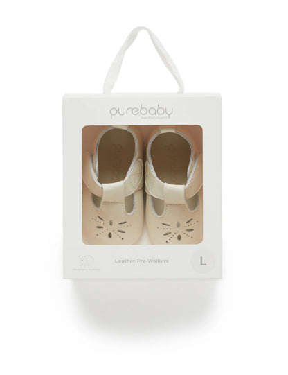 Leather Pre-Walker Eyelet T-Bars - White